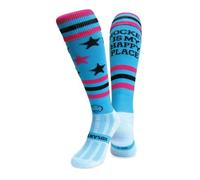 WackySox Hockey Is My Happy Place Knee Length Sports Socks, Hockey Socks