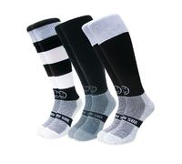 WackySox Midnight 3 Pair Saver Packs Knee Length Sports Socks Men, Women - Suitable for all sports inc.Riding, Hockey, Rugby, Running