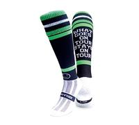 WackySox What Goes On Tour Black Knee Length Sports Socks, Rugby Socks, Hockey Socks
