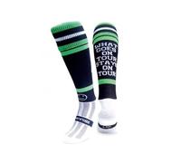 WackySox What Goes On Tour Black Knee Length Sports Socks, Rugby Socks, Hockey Socks