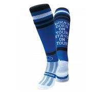 WackySox What Goes on Tour Blue Knee Length Sports Socks, Rugby Socks, Hockey Socks
