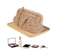 Wacmxx Straw Bags Trendy Shoulder Dumpling Woven Handbag
