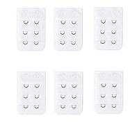 Wacnune 6Pcs Bra Extender Set of 2 Hooks Soft and Comfortable Women Bra Extensions (White)