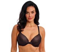 Wacoal Women's Back Appeal Front Close Racerback T-Shirt Bra, Opaque, Black, 36DD