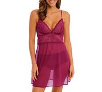 Wacoal Lace Perfection Chemise Red Plum Purple M - 12