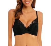 Wacoal Womens Black Raffiné Underwired Stretch-lace Plunge Bra 30dd