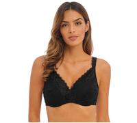 Wacoal Minimiser Bra Raffine 148012 - Underwired Lace, Flat Seams, Full Coverage - Black 38D