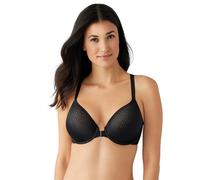Wacoal Women's Back Appeal Front Close Racerback T-Shirt Bra, Opaque, Black, 36DD