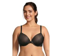 Wacoal Women's Back Appeal Front Close Racerback T-Shirt Bra, Opaque, Black, 36DD