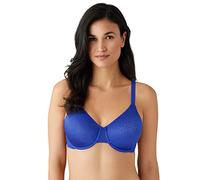 Wacoal Women's Back Appeal Unlined Full Coverage Underwire Bra, 855303, Opaque, Radiant Blue, 34DD