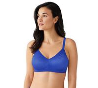 Wacoal Women's Back Appeal Wirefree Bra, Opaque, Radiant Blue, 32DD