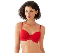 Wacoal Womens Embrace Lace Lightly Padded Underwire Mid Coverage T-Shirt Bra, 853191, Equestrian Red, 36D
