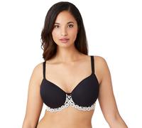 Wacoal Women's Embrace Lace Contour T-Shirt Bra Everyday, Opaque, Black, 36B
