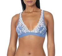 Wacoal Women's Embrace Lace Wire Free Soft-Cup Bralette Bra, Opaque, Wild Wind/Egret, 32