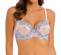 Wacoal Women's Embrace Lace Underwire Bra, Semi-Sheer, Pastel Parchment/Blue Multi, 34E