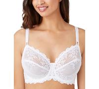 Wacoal Women's Embrace Lace Unlined Underwire Mid Coverage Bra, 65191 Shapewear, Opaque, White, 40DD
