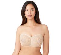 Wacoal Women's Halo Lace Strapless Bra, Semi-Sheer, Naturally Nude, 40C
