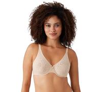 Wacoal Women's Halo Lace Underwire Bra Molded, Opaque, Natural Nude, 30F