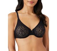 Wacoal Women's Halo Lace Moulded Underwire Bra – Black, Size 34E