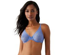 Wacoal Women's Halo Lace Unlined Convertible Underwire Bra, Opaque, Blue Hydrangea, 34C