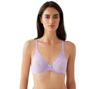 Wacoal Women's Halo Lace Unlined Mid Coverage Underwire Bra, 851205, Purple Rose, 36D