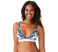 Wacoal Women's Instant Icon Bralette Plunge Bra, Opaque, Arctic Ice/Titan, L