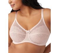 Wacoal Women's Retro Chic Full Figure Underwire Bra Coverage, Rose Dust, 40D