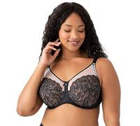 Wacoal Women's Retro Chic Full Figure Underwire Bra, Black, 36DD
