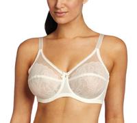 Wacoal Women's Retro Chic Full Figure Underwire Bra, Ivory, 36D