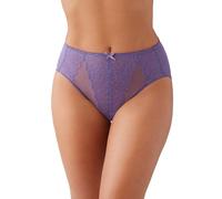 Wacoal Women's Retro Chic Mesh Back Full Coverage Hi-Cut Brief Panty, 841186, Grape Compote, M