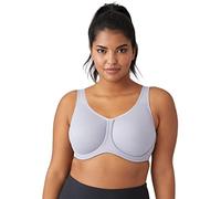 Wacoal Women's Simone Full Support Underwire Sport Bra, Opaque, Lilace Grey with Zephyr, 32DD