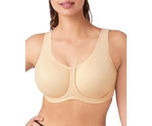 Wacoal Women's Simone Unlined Full Coverage Underwire Sports Bra, 855170, Sand, 36I US