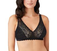 Wacoal Women's Soft Sense Lace Bralette Bra, Black, L