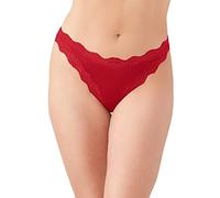 Wacoal Women's Softly Styled Hi Cut Brief Panty, Barbados Cherry, L