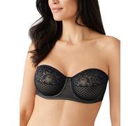 Wacoal Women's Visual Effects Strapless Minimizer Bra Molded, Opaque, Black, 32F