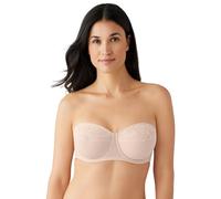 Wacoal Women's Visual Effects Strapless Minimizer Bra Molded, Sheer, Sand, 36DD