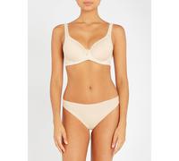 Wacoal Womens Wacoal Basic Beauty Jersey Underwired Contour Bra Naturally Nude 34DD