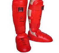 Wacoku WKF Karate Competition Approved Sparring Shin & Instep Set (Red Coloured Set) (XS)
