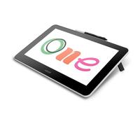 Wacom One High Definition Creative Pen Display, Small Drawing Tablet With Screen, 13.3-Inch Graphics Monitor With Built-In Legs, 4096 Pen Pressure Tilt Recognition, Compatible With Chromebook