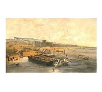WACTWJNA Famous Canvas Picture Art Classic Canvas Picture Fortress of Yenikale Looking Towards the Sea of Azoff by Edmund Walker Wall Art Canvas Poster for Hallway Decor 60x90cm