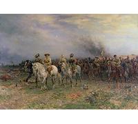 WACTWJNA Famous Painting Artwork Wall Art Canvas Poster Print Cromwell After the Battle of Marston Moor by Ernest Crofts Famous Oil Painting for Living Room 60x90cm