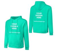 wacutt Custom Hoodies for Men & Women Personalized Sweatshirts Design Your Own Front & Back Print Hoodie with Logo/Photo/Text Mint Green