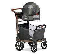 Wadabuggy Foldable Pet Cart - Luxury Cat & Dog Stroller with Extra Large Shopping Basket, Cup Holders, & Ventilated Canopy - Easy Fold Pet Stroller for Cats & Dogs