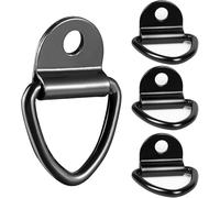 Wadafen 4 Pcs Heavy Duty Lashing D Rings, Steel Tie Down Hooks, Cargo Tie Down Rings, Truck Load Anchor, 450 KG, for Trailers, Trucks, Cars, Boats