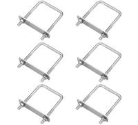 wadafen 6 Pack M6 U Bolts,Stainless Steel Tie Down U Bolts, M6 Square U-Bolts,U Shape Bolts,with Nut Frame and Counter Plate,for Trailers, Cars and Ships Repair