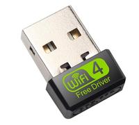 Wadakada 1 Piece 150Mbps USB 2.4G Wifi Receiver Plug And Play Drive Free For Laptop Desktop Computer