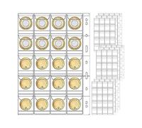 Wadakada 10 Pocket Coin Collecting Pages with 9 Holes for Coin Album Collecting Sleeves for Most Stamp Badges Etc