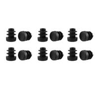 Wadakada 12 Pcs Plastic 12mm Pipe End Blanking Caps Bung Tube Insert Plug Round Black