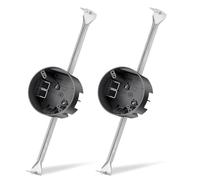 Wadakada 2 Pcs Ceiling Fan Brace Electrical Box 14.25 to 22.5 Inch Adjustable Electrical Box and Support Bar Fan Bracket Gray