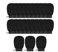 Wadakada 20 Pcs Exfoliating Glove Bulk Exfoliator Mitt Body Scrubber 150D Viscose Fiber Deep Skin Korean Scrub Mitt for Bath 14 X 21cm